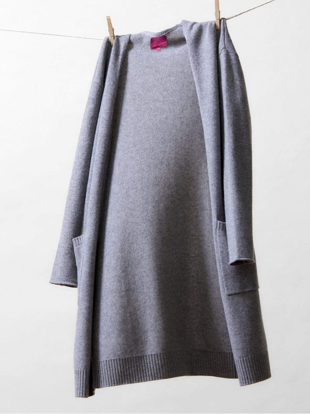 NWOT State Cashmere The Open Front Long Cashmere Cardigan with Pockets